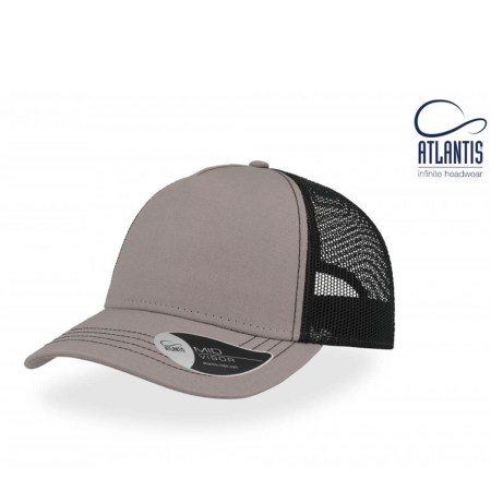 Καπέλο πεντάφυλλο (Atl Rapper Canvas) γκρι-μαύρο